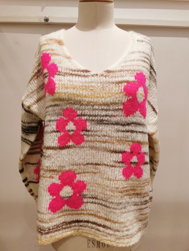 Wholesaler Bellerina - Long-sleeved floral sweater