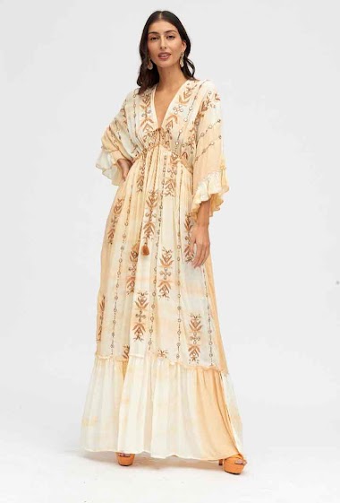 Wholesaler Bellerina - Long half-sleeved dress