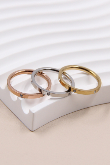 Wholesaler Bellissima - Ring set of 3 colors in stainless steel