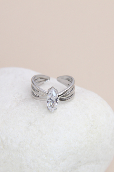 Wholesaler Bellissima - Stainless steel crystal ring