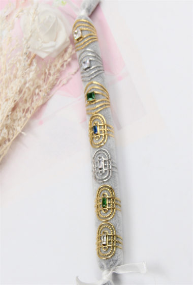 Wholesaler Bellissima - Adjustable rhinestone ring set of 6 pcs on jewelry display