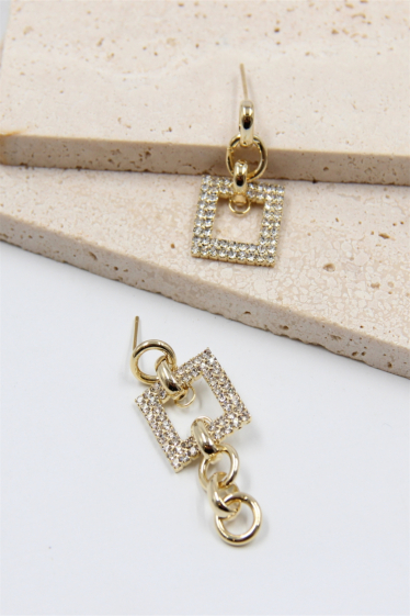 Wholesaler Bellissima - Asymmetrical square earring