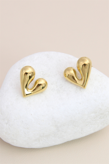 Wholesaler Bellissima - Stainless steel heart earring