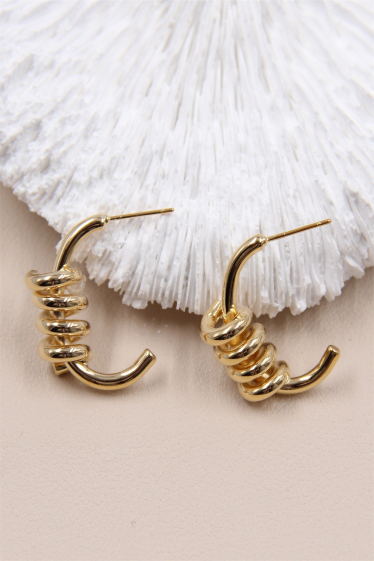 Wholesaler Bellissima - Hypoallergenic spiral design hoop earring