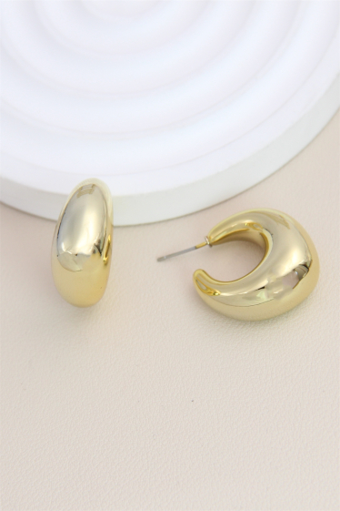 Wholesaler Bellissima - Stainless steel resin hoop earring