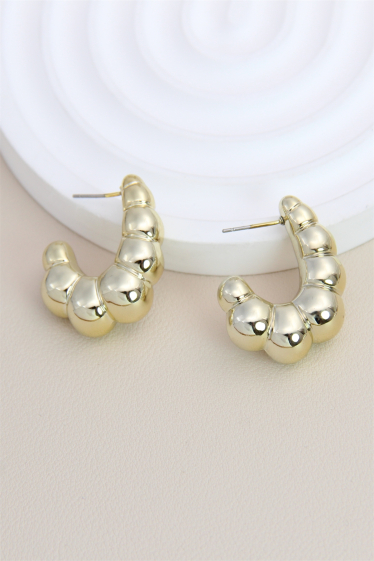 Wholesaler Bellissima - Stainless steel resin hoop earring