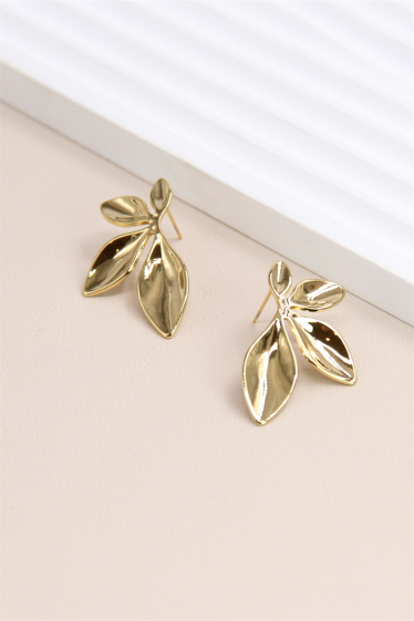 Wholesaler Bellissima - Stainless steel flower design earring