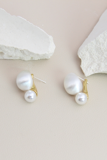 Wholesaler Bellissima - Hypoallergenic lustrous pearl design earring
