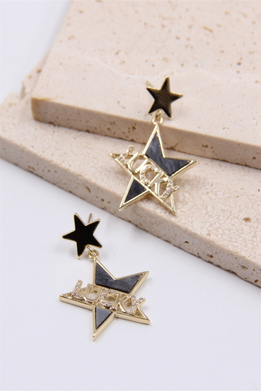 Wholesaler Bellissima - Hypoallergenic enameled star earring