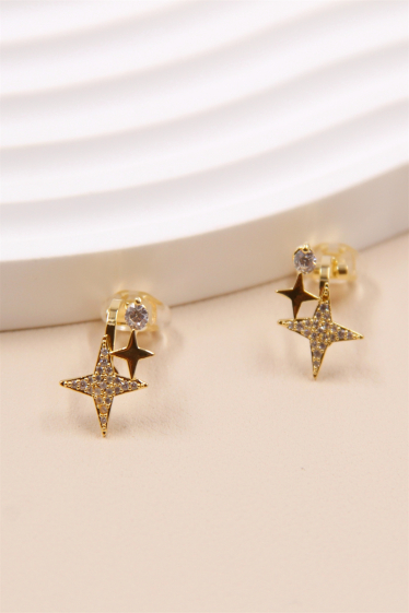 Wholesaler Bellissima - Rhinestone star clip-on earring