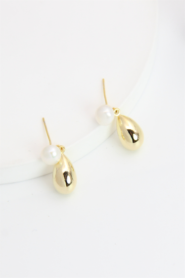 Wholesaler Bellissima - Hypoallergenic lustrous pearl drop earring