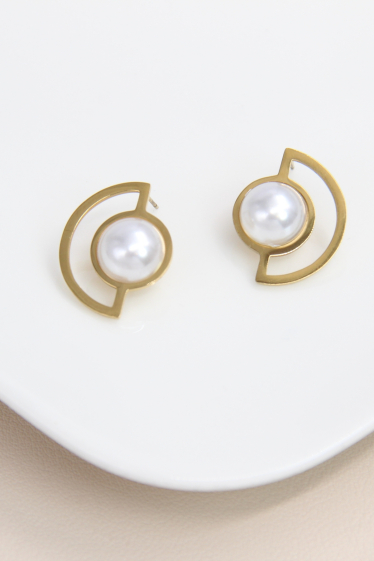 Wholesaler Bellissima - Stainless steel pearl earring