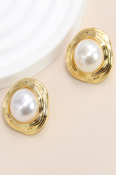 Wholesaler Bellissima - Earring adorned with hypoallergenic pearl