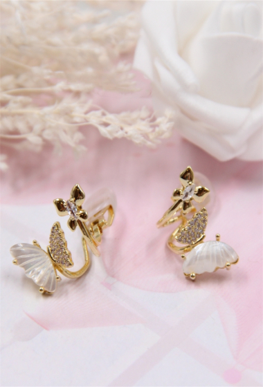 Wholesaler Bellissima - Butterfly clip on earring