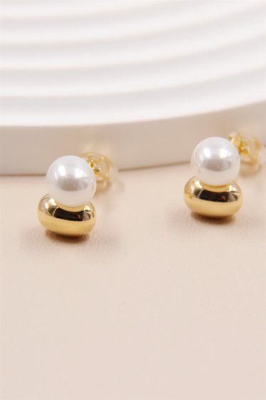 Wholesaler Bellissima - Pearl clip-on earring