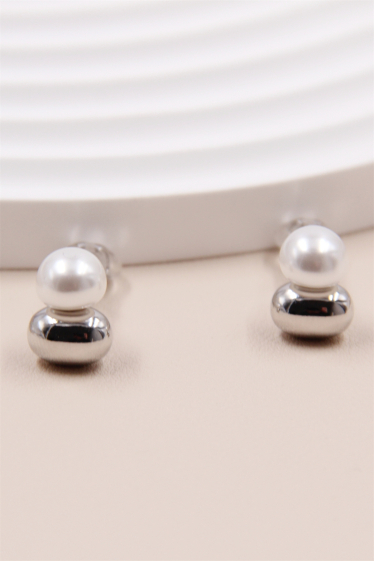 Mayorista Bellissima - Pendiente de clip con perlas
