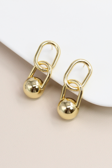 Wholesaler Bellissima - Lustrous pearl earring in stainless steel