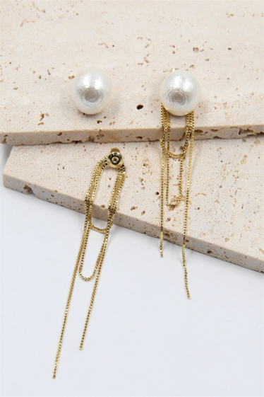 Wholesaler Bellissima - Hypoallergenic dangling pearl earring