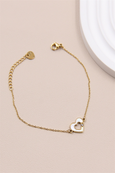 Wholesaler Bellissima - Stainless steel heart bracelet