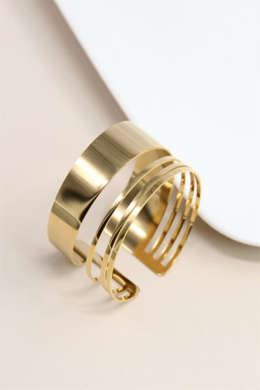 Wholesaler Bellissima - Adjustable stainless steel bangle bracelet