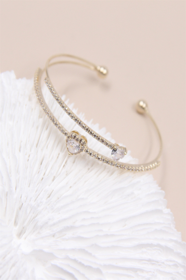 Wholesaler Bellissima - Bangle bracelet set with hypoallergenic pearl