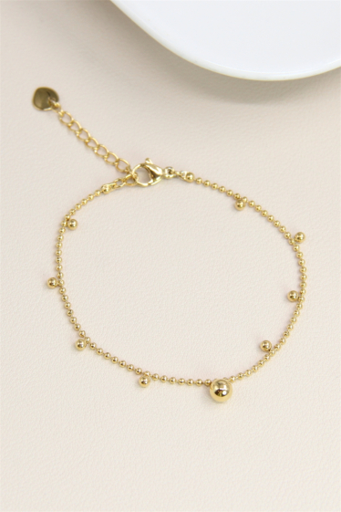 Wholesaler Bellissima - Bracelet decorated with stainless steel pearl.
