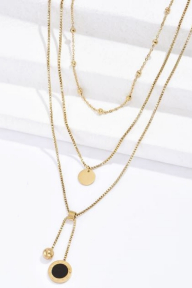 Wholesaler Bellissima - 3 layered chain necklace in stainless steel