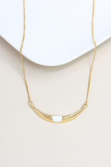 Wholesaler Bellissima - Stainless steel curved bar necklace