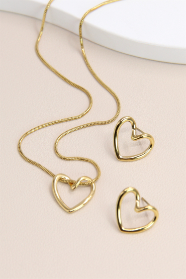 Wholesaler Bellissima - Stainless steel heart necklace
