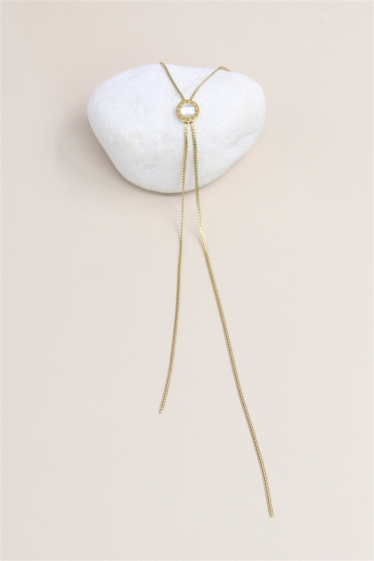Großhändler Bellissima - Halskette mit Perlenanhänger aus Edelstahl