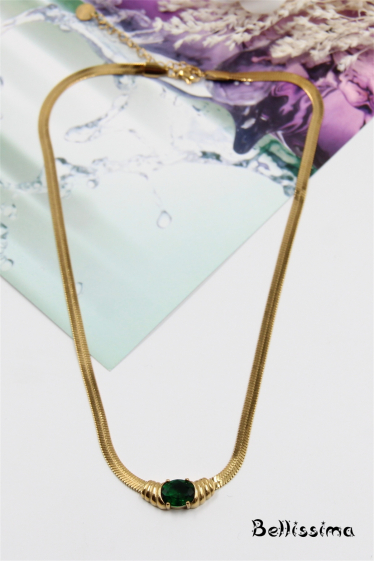 Grossiste Bellissima - Collier cristal en acier inoxydable