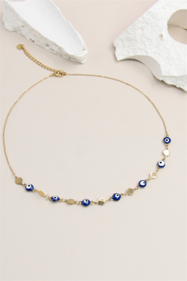 Wholesaler Bellissima - Stainless steel sun design necklace
