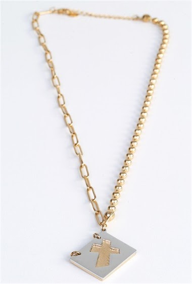 Wholesaler Bellissima - Steel necklace 148COL23