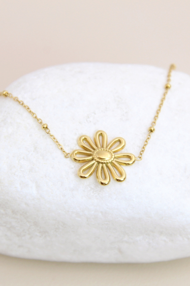 Wholesaler Bellissima - Stainless steel flower necklace