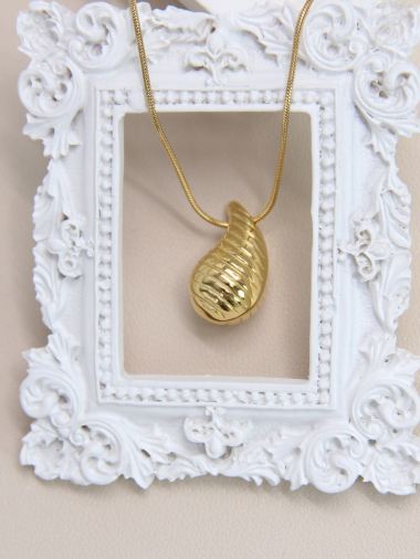 Wholesaler Bellissima - 2.8cm drop necklace in stainless steel