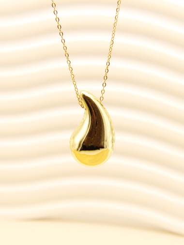 Wholesaler Bellissima - 3 cm drop necklace in stainless steel