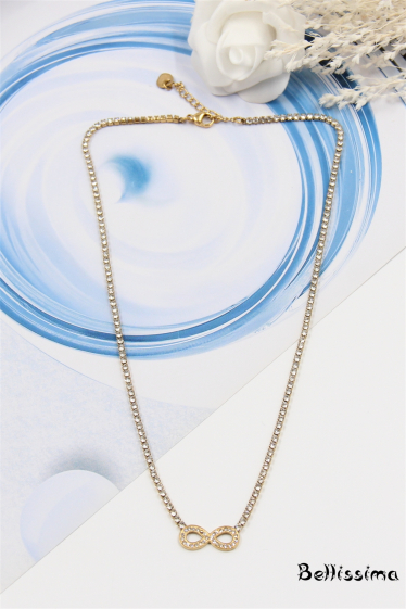 Großhändler Bellissima - Infinity-Halskette aus Edelstahl