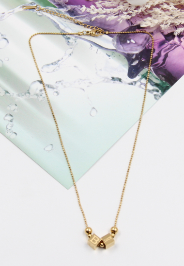 Großhändler Bellissima - Halskette „Glück“ aus Edelstahl