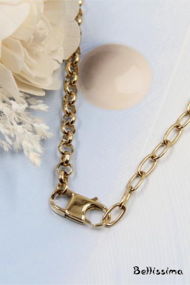 Großhändler Bellissima - Halskette aus Edelstahlgeflecht