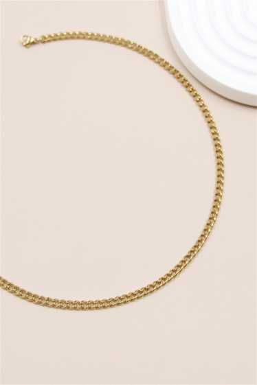 Wholesaler Bellissima - Timeless mesh necklace in stainless steel
