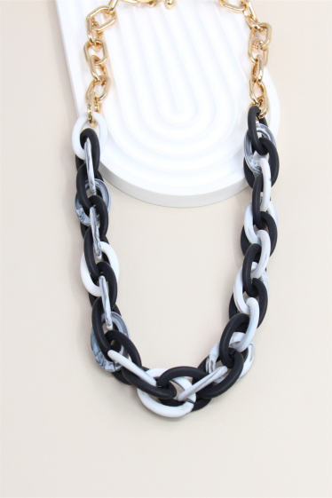 Großhändler Bellissima - Halskette aus verflochtenem Harzgeflecht