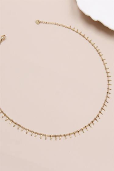 Wholesaler Bellissima - Necklace decorated with small stainless steel rods