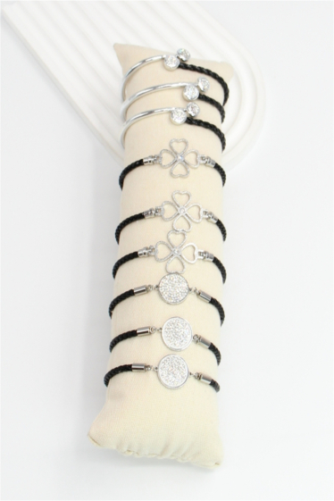 Wholesaler Bellissima - Set of 10 magnetic bracelets assorted models in stainless steel