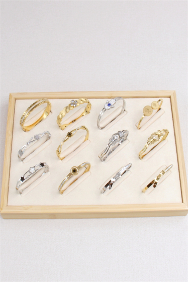 Wholesaler Bellissima - Set of 12 stainless steel bangle bracelets