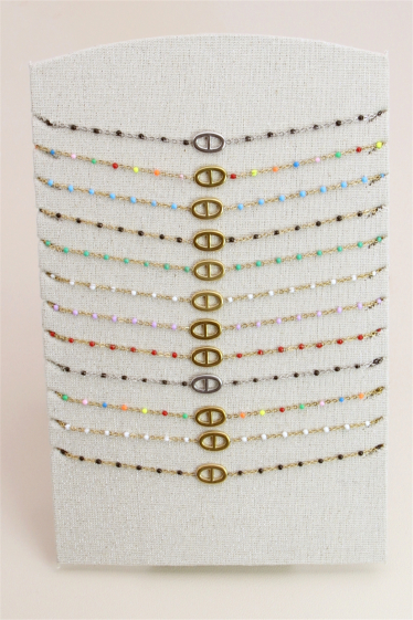 Großhändler Bellissima - Set mit 12 Halsketten-Schnallen aus feinem Edelstahl mit Schmuckdisplay im Lieferumfang enthalten