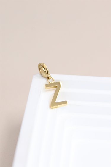 Wholesaler Bellissima - Charm's letter "Z" pendant in stainless steel