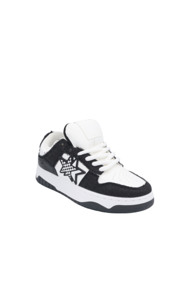 Wholesaler Bello Star - sneakers with denim material and thick laces