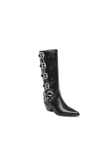 Wholesaler Bello Star - Boot with several studs on a faux leather heel