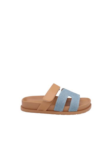Wholesaler Bello Star - slide flip flops sandal in imitation leather scratch