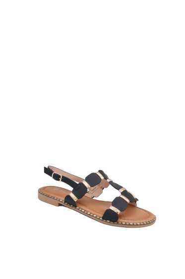 Wholesaler Bello Star - Flat mixed material sandal with decoration